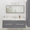 Designers Fountain Darby 30in 4-Light Satin Platinum Industrial Indoor Vanity Light with Clear Seeded Glass Shades 87004-SP - alternate 2